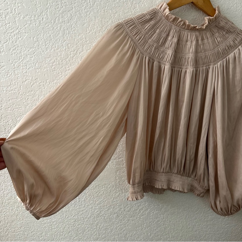 Frame Trapped Ruching Poet Blouse - Picture 4 of 7
